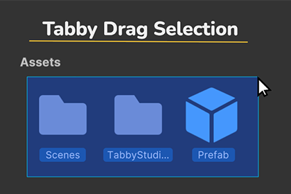 Tabby Drag Selection - Easily select assets in the Unity editor